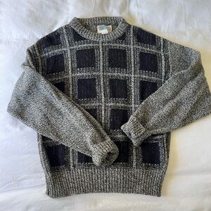 Vintage Environmental Clothing Sweater Mens Large Wool Made in USA Holiday